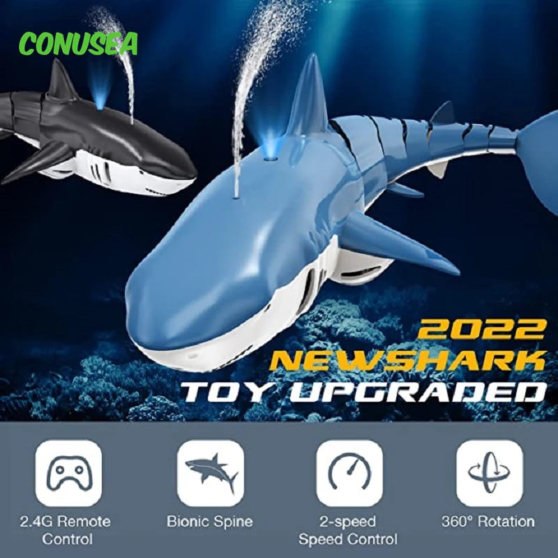 Remote-Controlled Smart Shark and Whale Water Spray Toy Submarine for Kids