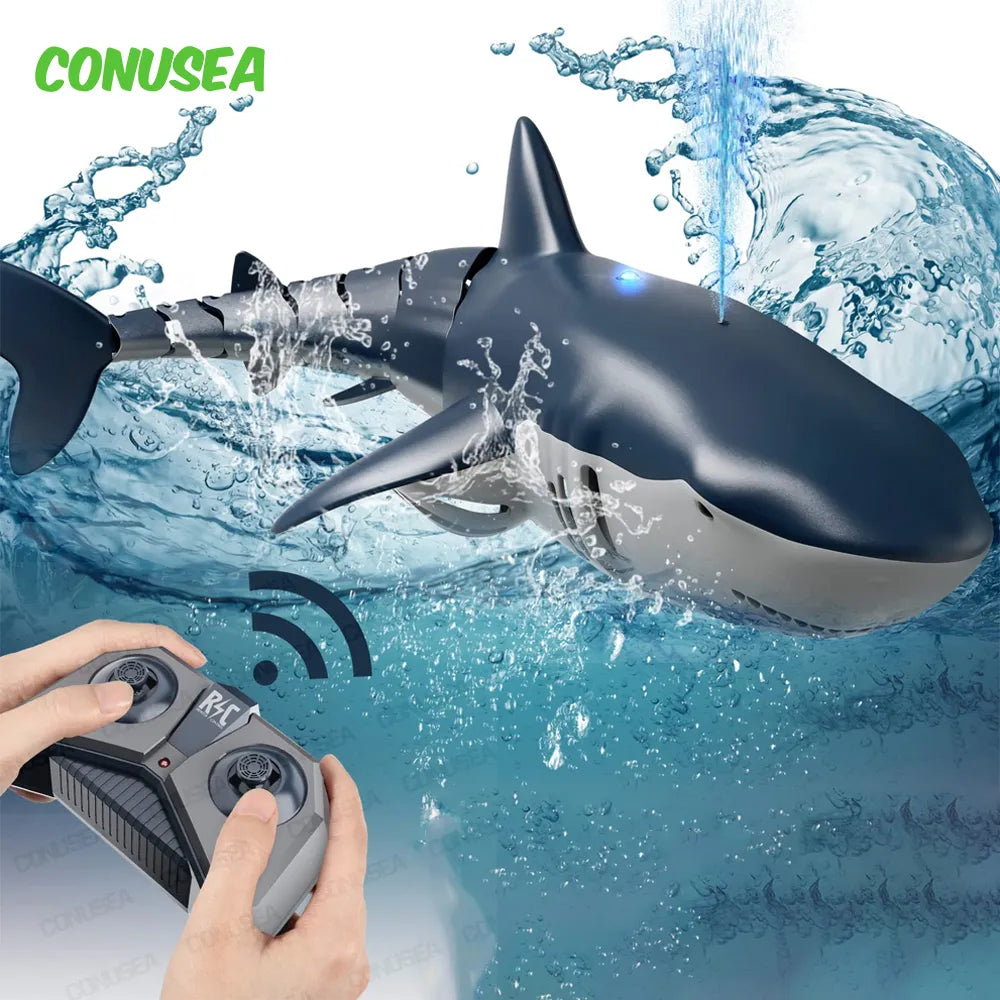 Remote-Controlled Smart Shark and Whale Water Spray Toy Submarine for Kids